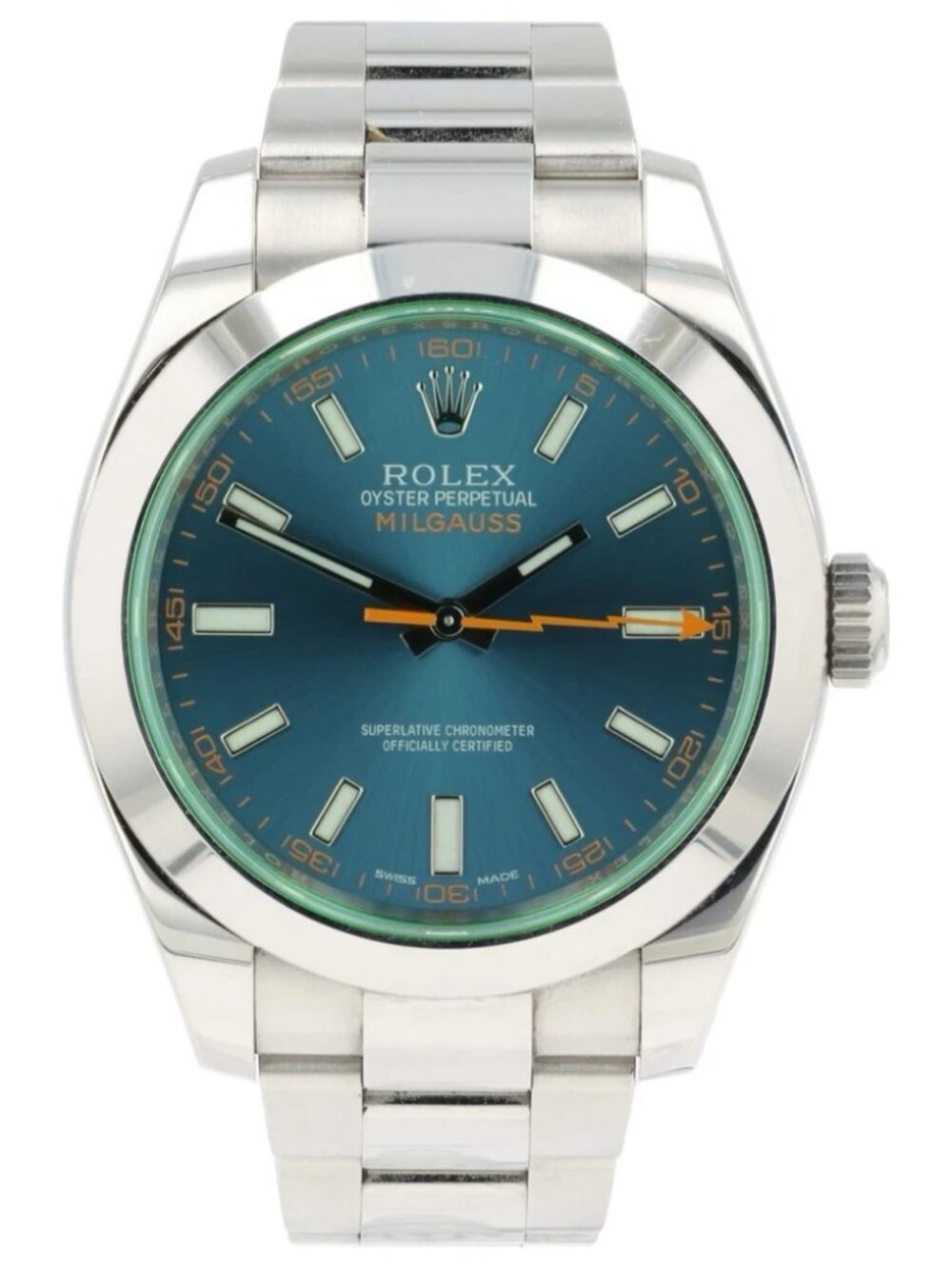 Rolex Milgauss Z-Blue Dial Stainless Steel 40mm Automatic Mens Watch 116400GV